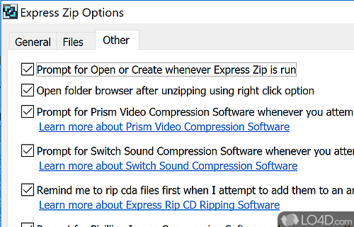 Create, manage, and extract zipped files and folders - Screenshot of Express Zip
