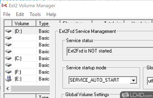 Ext2 Volume Manager screenshot