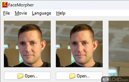 Easily pick the two pictures to morph - Screenshot of FaceMorpher Lite