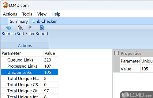 Analyze all links to find broken ones - Screenshot of Website Link Checker