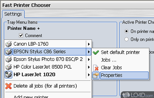 Fast Printer Chooser Screenshot