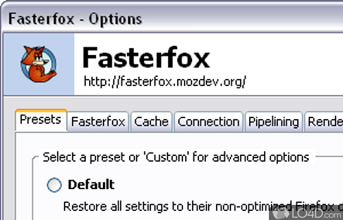 Screenshot of Fasterfox - Superb add-on to speed-up Firefox