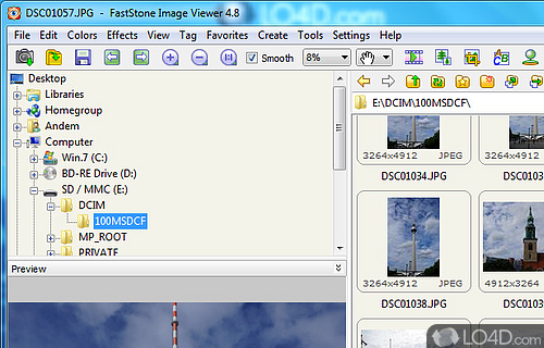 Screenshot of FastStone Image Viewer - Some simple editing options and view images in full screen