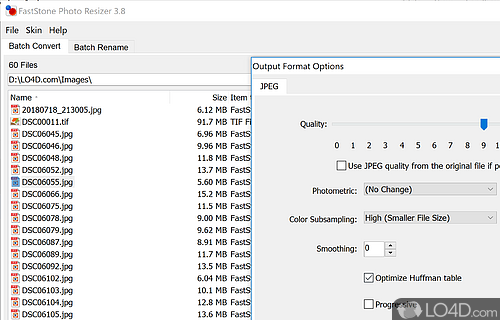 Make various batch operations on photos - Screenshot of FastStone Photo Resizer