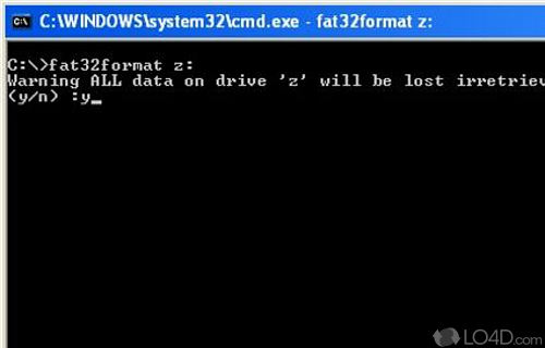Screenshot of FAT32format - Get hard disk drive formatted in the FAT32 system
