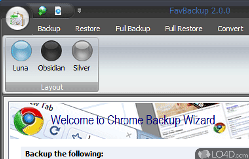 FavBackup Screenshot