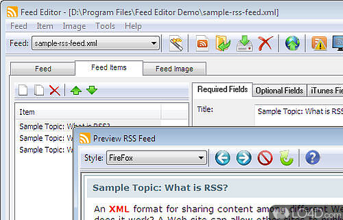 Feed Editor RSS Creator Screenshot