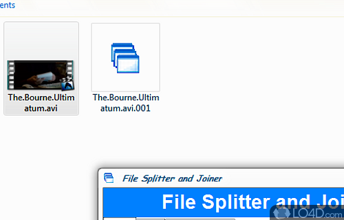 Screenshot of File Splitter and Joiner - Software solution that helps you split and join files, calculate the MD5 signature and encrypt data if necessary