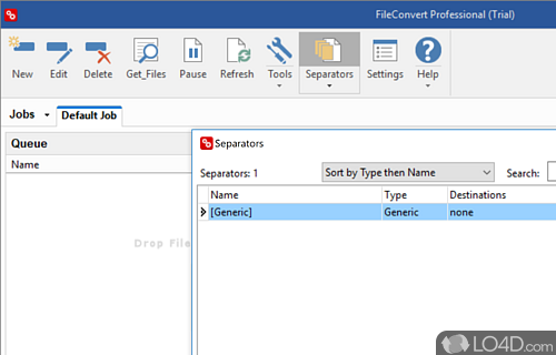 User interface - Screenshot of FileCenter Automate