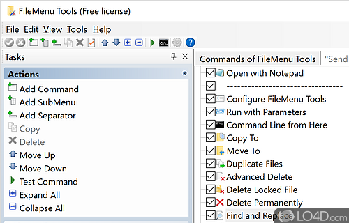 Customize the right-click menu - Screenshot of FileMenu Tools