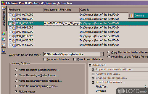 Screenshot of FileName Pro - Professional grade batch file name utility, rename a few