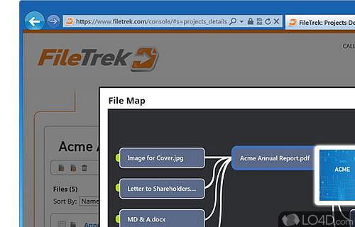 Screenshot of Filetrek - User interface