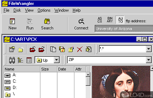 Screenshot of FileWrangler - User interface