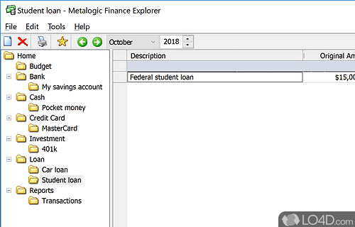 Calculate your finances from home - Screenshot of Finance Explorer