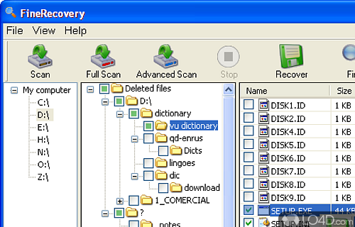 FineRecovery Screenshot