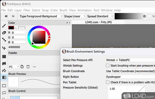 Basics editing features - Screenshot of FireAlpaca