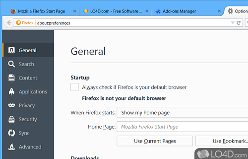 Flash drive or USB key - Screenshot of Firefox Portable