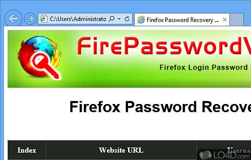 FirePasswordViewer Screenshot