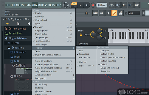 Free, open source, multiplatform Windows digital audio workstation - Screenshot of FL Studio