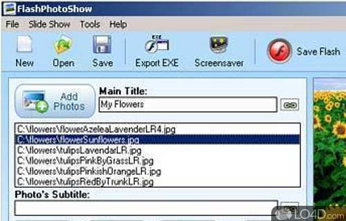 Screenshot of Flash Photo Show - Create amazing video-like slideshows