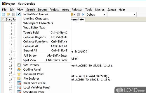 FlashDevelop screenshot