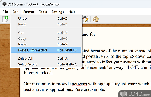 FocusWriter Screenshot