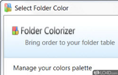 Change the folder icon color from the context menu - Screenshot of Folder Colorizer