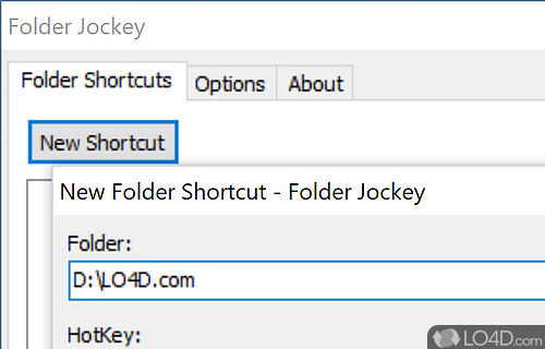 User interface - Screenshot of Folder Jockey