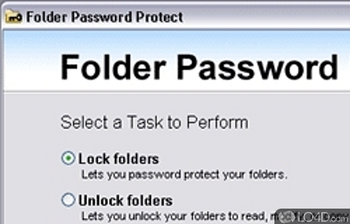 Screenshot of Folder Password Protect - Allows you to set a password for any desired folder