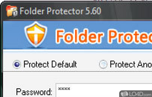 Screenshot of Folder Protector - User interface