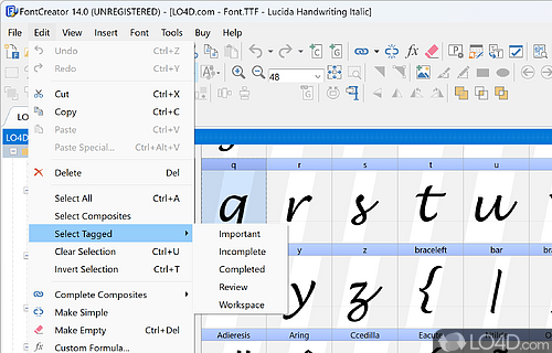 FontCreator screenshot