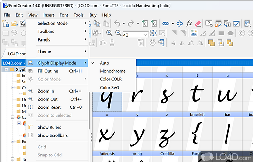 FontCreator screenshot