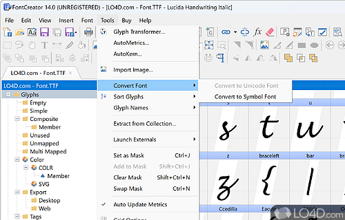 FontCreator screenshot