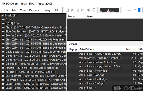 Sit back and enjoy all of songs in high-quality, manage playlists and more - Screenshot of foobar2000