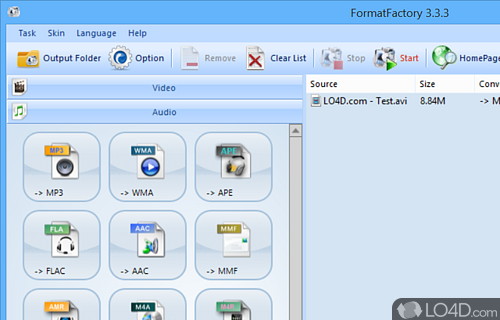 Format Factory Portable Screenshot