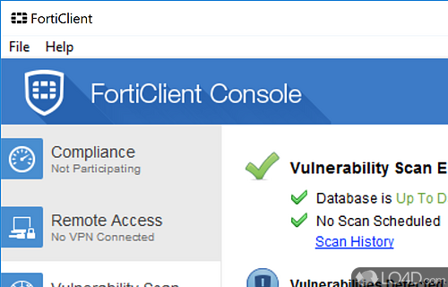 Lightweight and easy to use - Screenshot of FortiClient