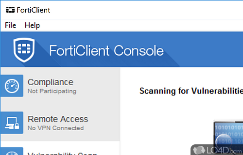 Protect computer against several types of Internet malware by combining a personal firewall with antispyware - Screenshot of FortiClient