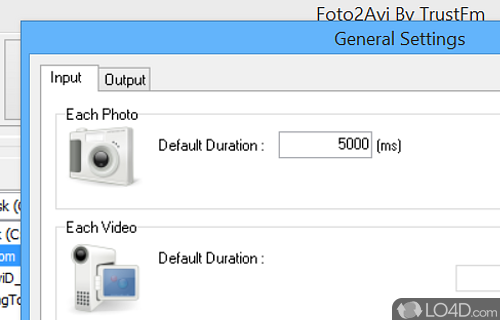Clean feature lineup - Screenshot of Foto2Avi