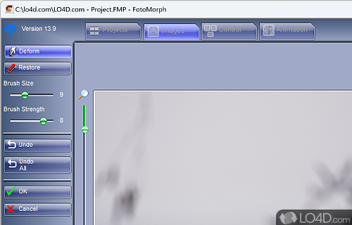 Intuitive photo morphing - Screenshot of FotoMorph