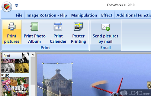 User interface - Screenshot of FotoWorks Pro