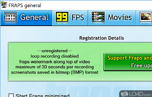 Capture the screen at a user-defined interval, use - Screenshot of Fraps