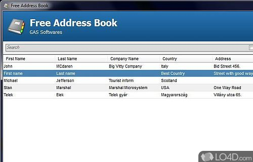 free address book download