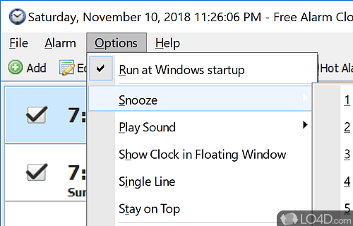 Alarm - Screenshot of Free Alarm Clock