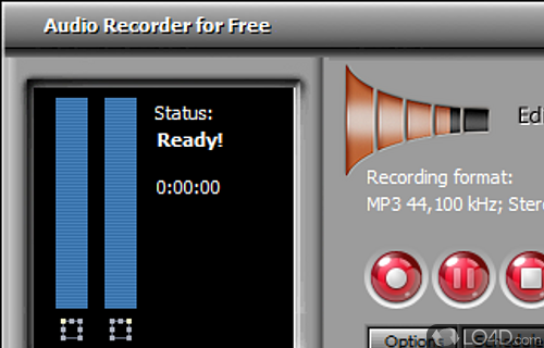 Screenshot of Free Audio Recorder - To record any sound output from computer, at any preferred quality