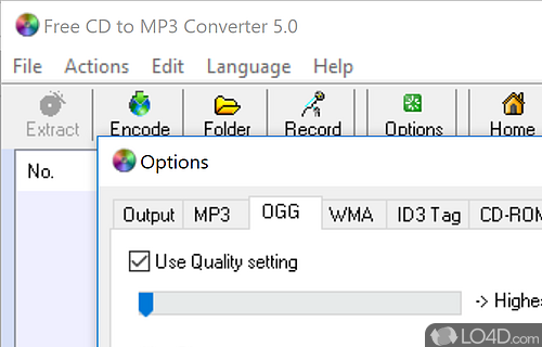 ID3 tag editor - Screenshot of Free CD to MP3 Converter