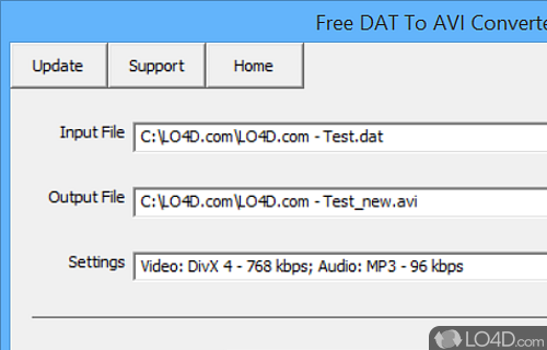 Free DAT to AVI Converter Screenshot