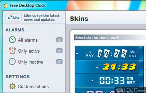 Screenshot of Free Desktop Clock - Numerous Customisable Options