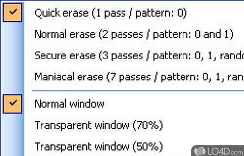 Screenshot of Free File Wiper - User interface