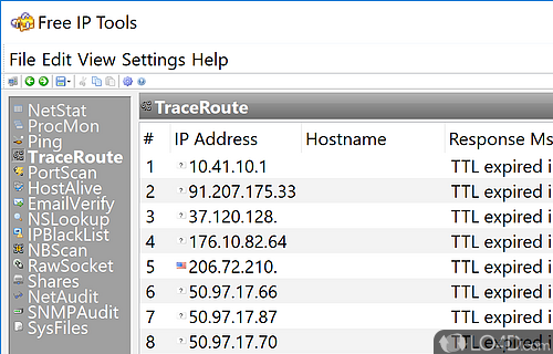 Your computer's connection highway - Screenshot of Free IP Tools