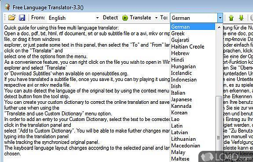 Free Language Translator Screenshot